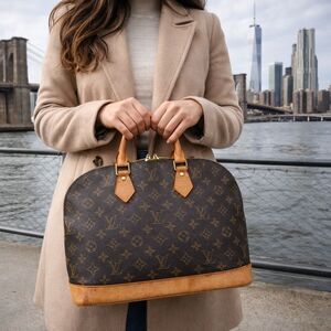 Louis Vuitton Alma PM Monogram Satchel Bag Dust-bag Lock & 2 Keys